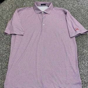 Men’s Checkered Polo Shirt- L